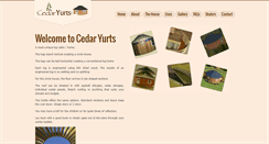 Desktop Screenshot of cedaryurts.com